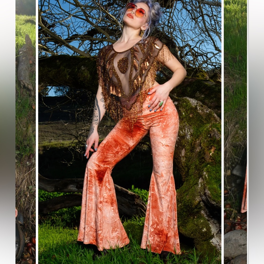 Crushed Velvet super Bell Bottoms
